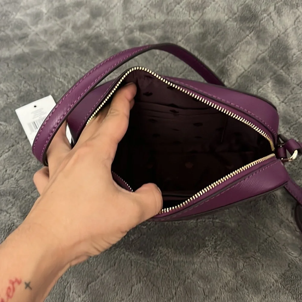 kate spade purple leather crossbody bag